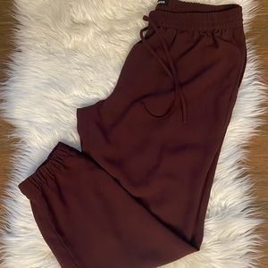 Dark Eggplant Dress Joggers | Express | size L